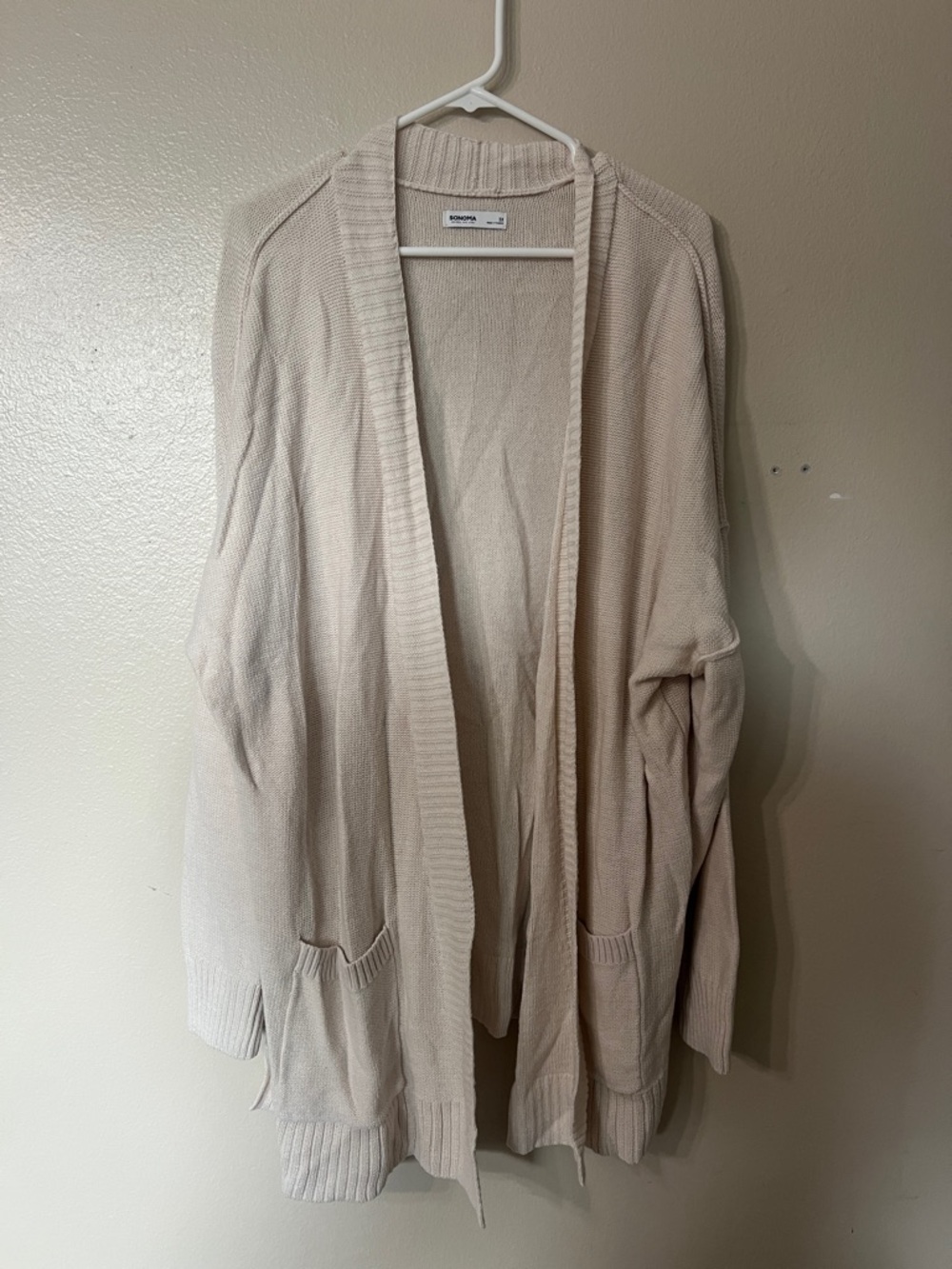 Sonoma Cream Open-Front Women's Cardigan